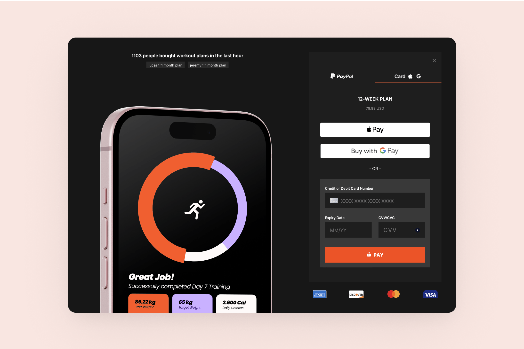 Payment form customized for business.