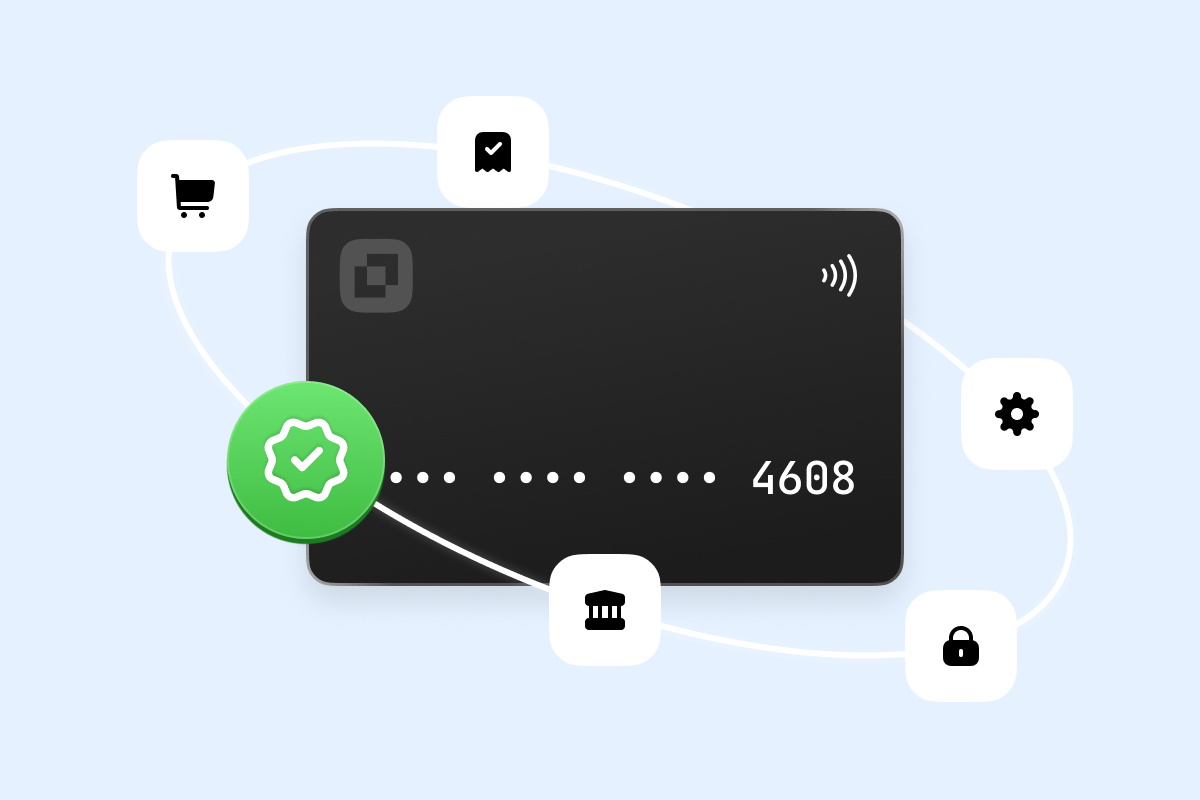 Payment card connected to key payment infrastructure components