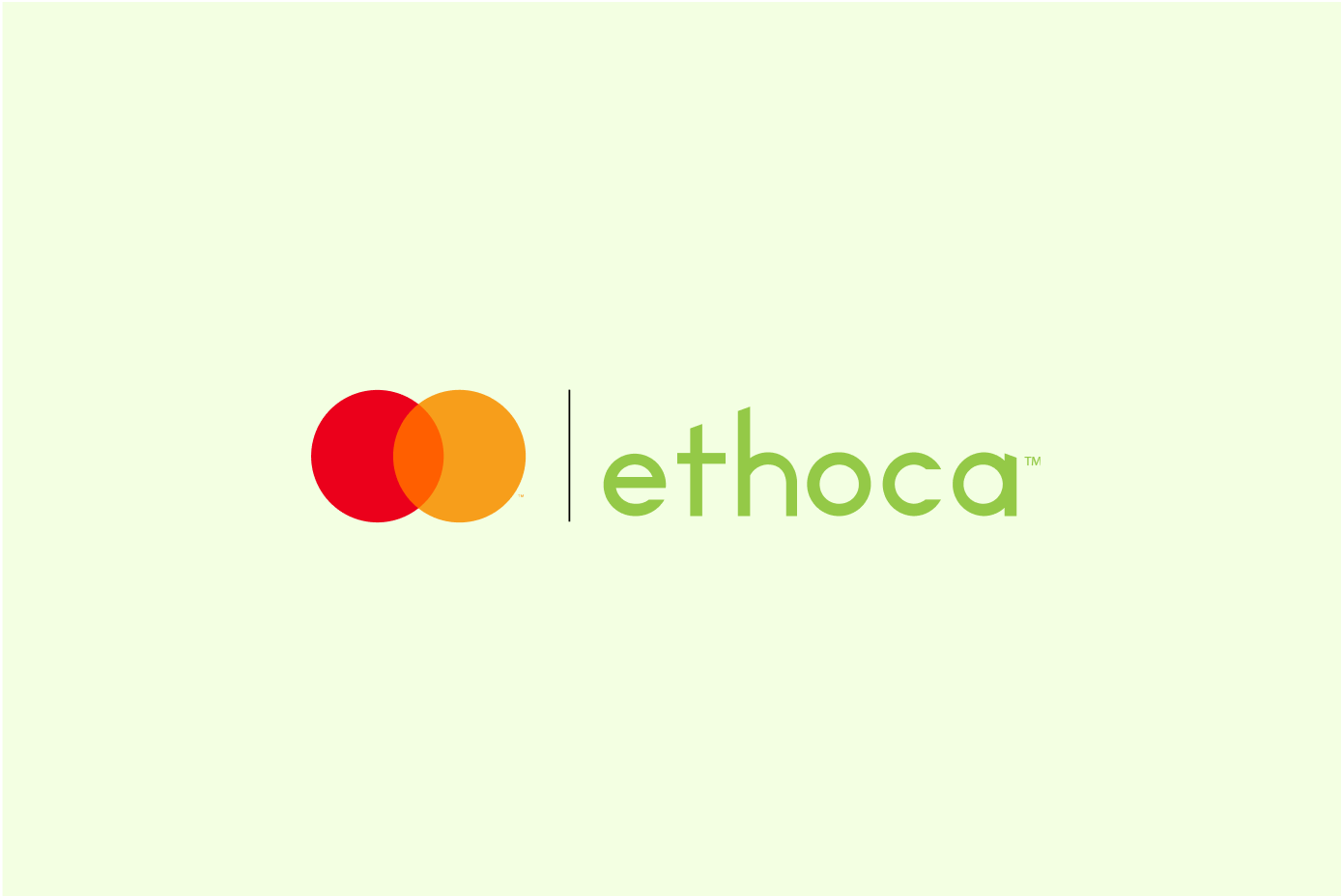 Wthoca Mastercard solution on a green background.