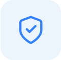 Shield on a blue pale background.